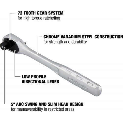  DEWALT Ratchet, Quick Release, SAE, 3/8-Inch Drive (DWMT81097)