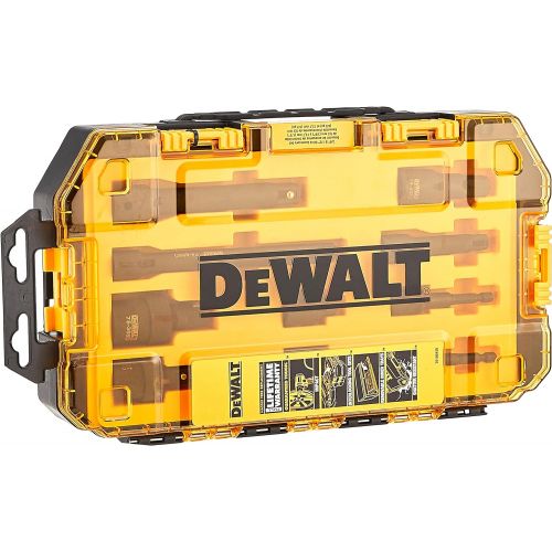  DEWALT Impact Driver Socket Adapter Set, 10-Piece 3/8 & 1/2 Drive Metric (DWMT74741) , Black
