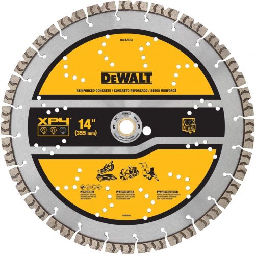  DEWALT Diamond Saw Blade, Segmented Concrete Blade, Reinforced, 14-inch (DW47434)