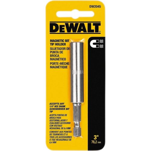 DEWALT DW2045 Professional 3-Inch Magnetic Bit Tip Holder, 3 Pack