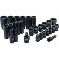 DEWALT Impact Socket Set, SAE, Combination Set, 1/2-Inch Drive, 28-Piece (DWMT19244)