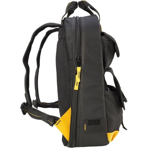  Custom Leathercraft DEWALT DGC530 USB Charging Tool Backpack, Black/Yellow