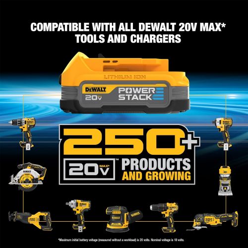  DEWALT 20V MAX* Starter Kit with POWERSTACK Compact Battery and Charger (DCBP034C)