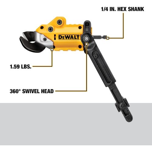  DEWALT Metal Shears Attachment, Impact Ready (DWASHRIR)