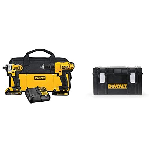  DEWALT DCK240C2 20v Lithium Drill Driver/Impact Combo Kit (1.3Ah) with DWST08203H Tough System Case, Large