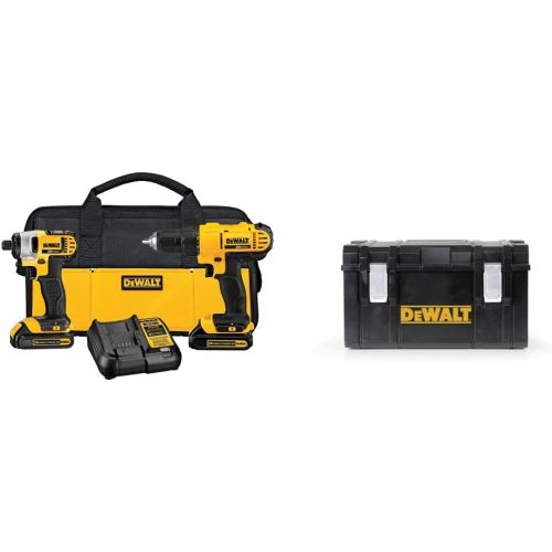  DEWALT DCK240C2 20v Lithium Drill Driver/Impact Combo Kit (1.3Ah) with DWST08203H Tough System Case, Large