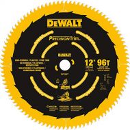DEWALT 12-Inch Miter Saw Blade, Precision Trim, ATB, Crosscutting, 1-Inch Arbor, 96 Tooth (DW7296PT)