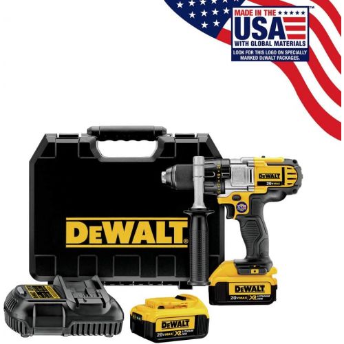  DEWALT 20V MAX Drill/Driver, 3-Speed, Premium 4.0Ah Kit (DCD980M2)