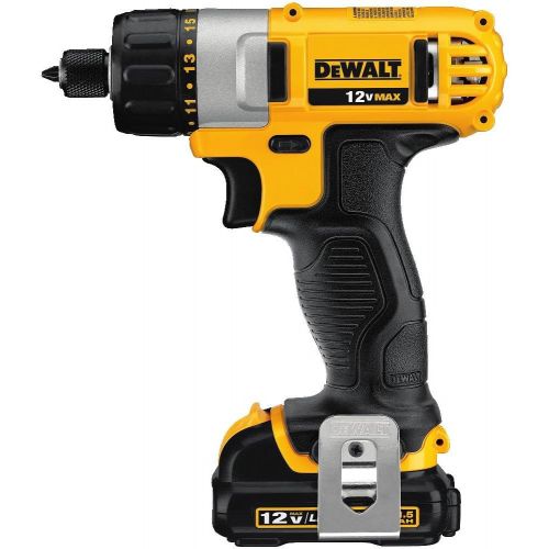  DEWALT 12V MAX Cordless Screwdriver, 1/4-Inch Hex Chuck, 1-Inch Bit Tips, Electric (DCF610S2)