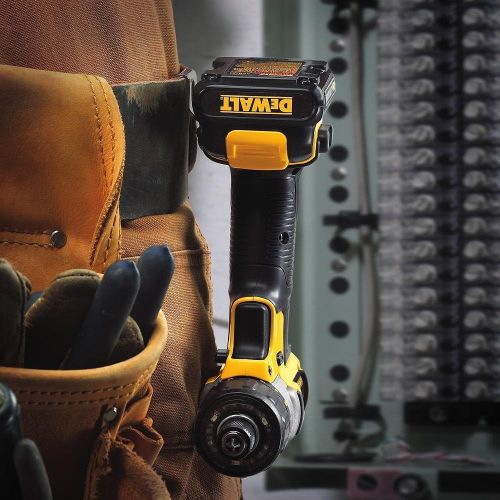  DEWALT 12V MAX Cordless Screwdriver, 1/4-Inch Hex Chuck, 1-Inch Bit Tips, Electric (DCF610S2)