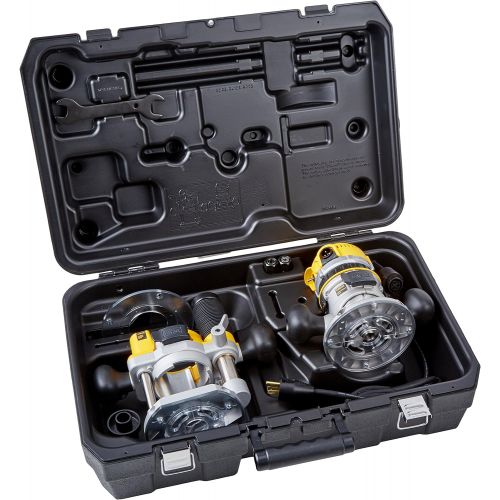  DEWALT Router Fixed/Plunge Base Kit, Variable Speed, 12-Amp, 2-1/4-HP (DW618PK)