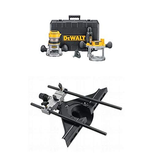  DEWALT Router, Fixed/Plunge Base Combo Kit, 11-Amp, 1-3/4 HP, (DW616PK)