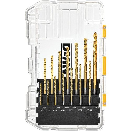  DEWALT Titanium Drill Bit Set, Pilot Point, 21-Piece (DW1361)