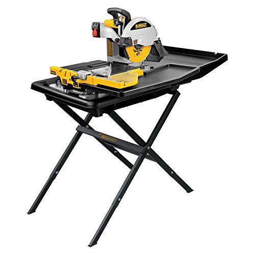  DEWALT Wet Tile Saw with Stand, 10-Inch (D24000S)