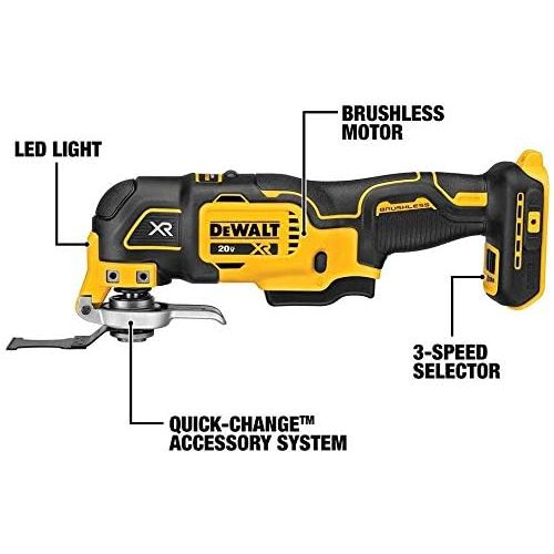  DEWALT 20V MAX Cordless Drill Combo Kit , 4-Tool (DCK444C2)