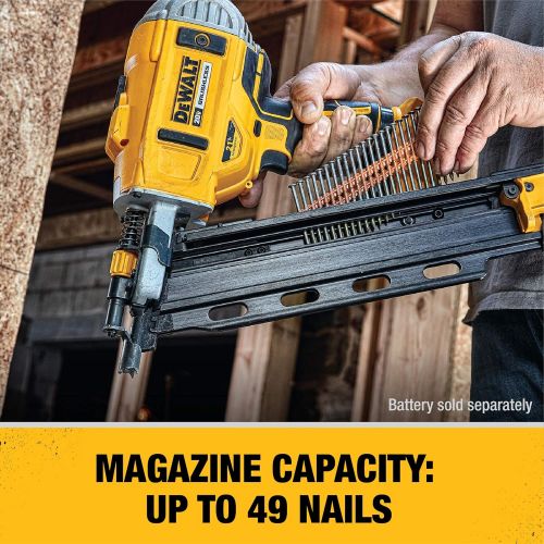  DEWALT 20V MAX Framing Nailer, 21-Degree, Plastic Collated, Tool Only (DCN21PLB)