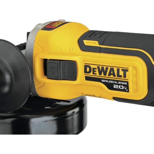  DEWALT 20V MAX XR Angle Grinder with Kickback Brake, Slide Switch, 4-1/2-Inch, Tool Only (DCG405B)