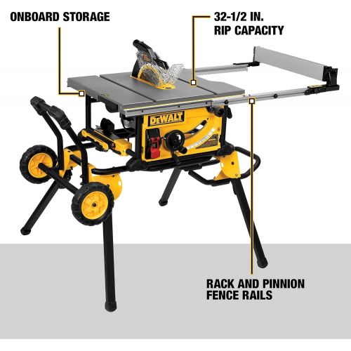  DEWALT 10-Inch Table Saw, 32-1/2-Inch Rip Capacity (DWE7491RS)