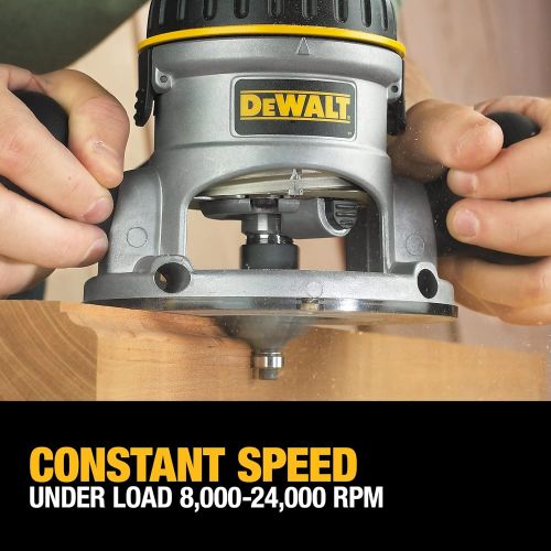  DEWALT Router, Fixed/Plunge Base Kit, Variable Speed, Soft Start, 2-1/4-HP (DW618PKB)