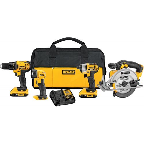  DEWALT 20V MAX Combo Kit, Compact 4-Tool (DCK421D2)