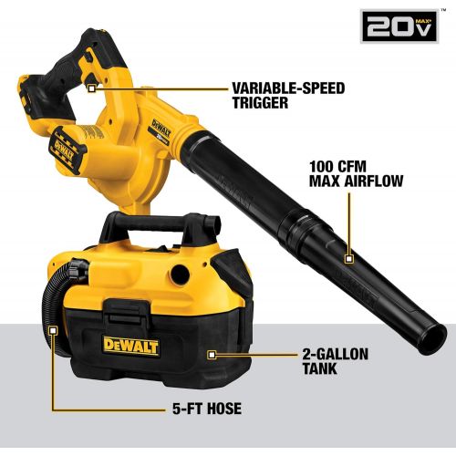  DEWALT 20V Max Cordless Drill Combo Kit, 10-Tool (DCK1020D2)