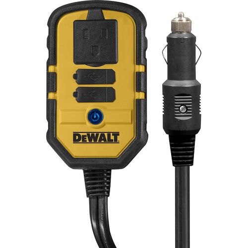  DEWALT DXAEPI140 Power Inverter 140W Car Converter: 12V DC to 120V AC Power Outlet with Dual 3.1A USB Ports