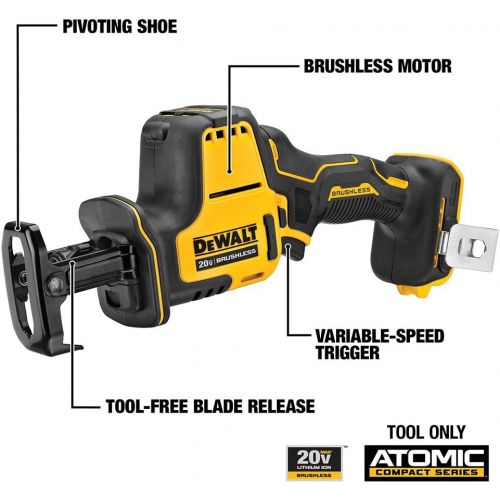  [무료배송]디월트 아토믹 왕복톱 DEWALT ATOMIC DCS369B 20V MAX Reciprocating Saw, One-Handed, Cordless, Tool Only