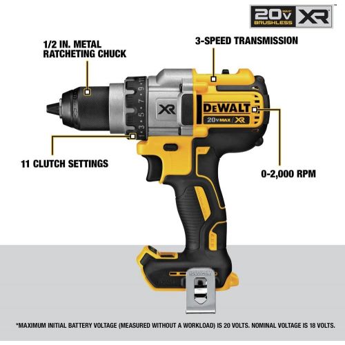  [무료배송] 디월트 베어툴 브러시리스 3단 드릴 드라이버 DEWALT 20V MAX XR 3 (DCD991B)