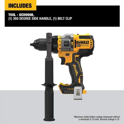  [무료배송] 디월트 해머드릴, 코드리스, 1/2인치 공구 (DCD99B) DEWALT FLEXVOLT ADVANTAGE 20V MAX Hammer Drill, Cordless, 1/2-Inch, Tool Only (DCD999B)