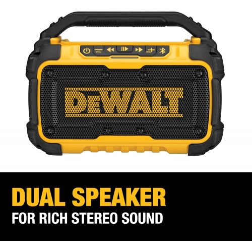  [아마존베스트]DEWALT 20V MAX Bluetooth Speaker for Jobsite, Tool Only (DCR010)