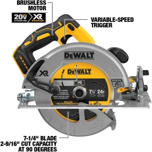  [아마존베스트]DEWALT 20V MAX XR Brushless Combo Kit, Compact 4-Tool (DCK483D2)