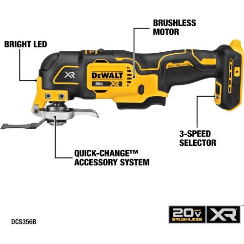  [아마존베스트]DEWALT 20V MAX Cordless Drill Combo Kit , 7-Tool (DCK771D1M1)