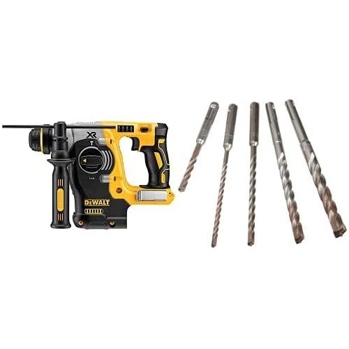  [아마존베스트]DEWALT DCH273B 20v Max Brushless SDS Rotary Hammer (Tool Only) with DEWALT DW5470 5-Piece Rock Carbide SDS Plus Hammer Bit Set