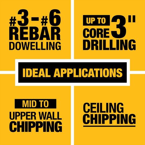  [아마존베스트]DEWALT FLEXVOLT 60V MAX Rotary Hammer/Drill Combination, SDS MAX, 1-9/16-Inch, Tool Only (DCH481B)