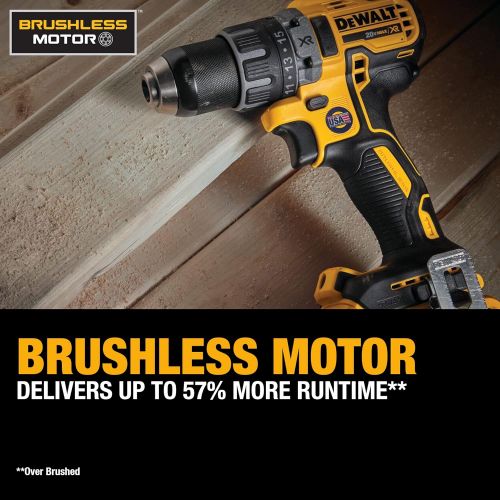  [아마존베스트]DEWALT DCD791P1 20V MAX XR Brushless 1/2 in. Cordless Drill/Driver Kit