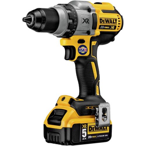  [아마존베스트]DEWALT 20V MAX XR Brushless Drill/Driver 3-Speed, Premium 5.0Ah Kit (DCD991P2)