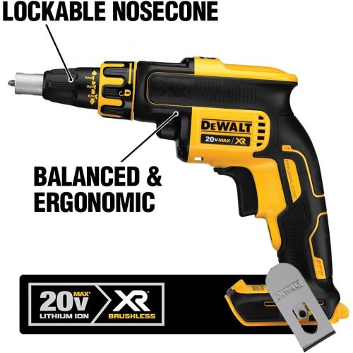  [아마존베스트]DEWALT 20V MAX XR Drywall Screw Gun, Tool Only (DCF620B)