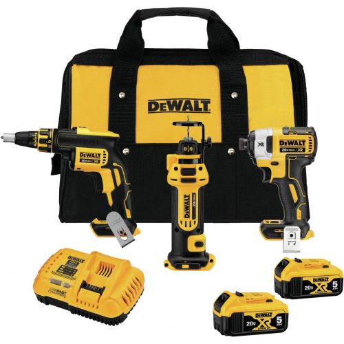  [아마존베스트]DEWALT DCK301P2 20V MAX XR Brushless Cordless 3-Tool Drywall Kit