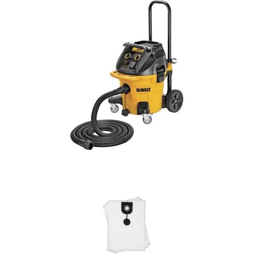  [아마존베스트]DEWALT DWV012 10-Gallon Dust Extractor with Automatic Filter with DEWALT DWV9402 Fleece Bag for DWV012 Dust Extractor, 5-Pack