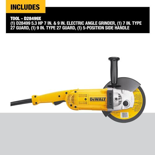  [아마존베스트]DEWALT Angle Grinder Tool, 7-Inch/9-Inch, 5.3-Horsepower (D28499X),Large