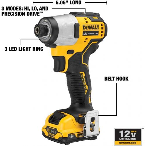  [아마존베스트]DEWALT XTREME 12V MAX Cordless Drill Combo Kit (DCK221F2)