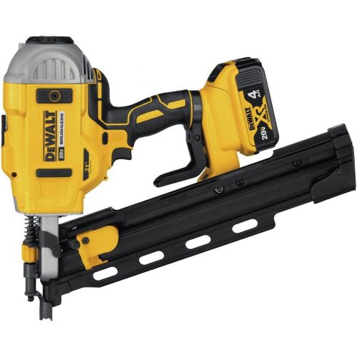  [아마존베스트]DEWALT 20V MAX Framing Nailer Kit, 21-Degree, Plastic Collated (DCN21PLM1)