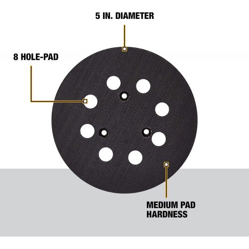  [아마존베스트]DEWALT Sander Pad, 5-Inch Orbital, Fits the DW421K and DW423K (DW4388)