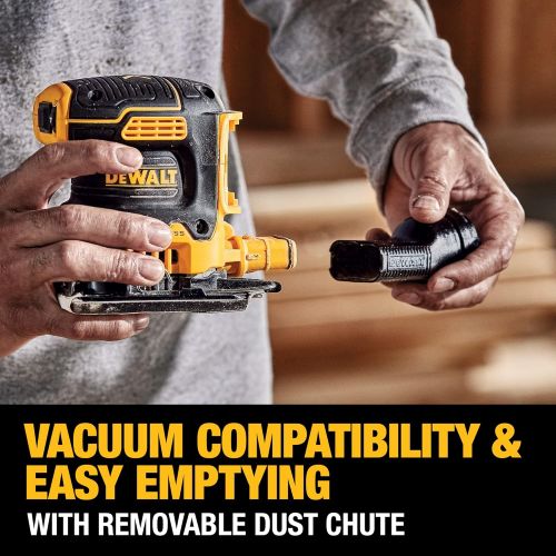  [아마존베스트]DEWALT 20V MAX XR Palm Sander, Sheet, Variable Speed, 1/4-Inch, Tool Only (DCW200B)