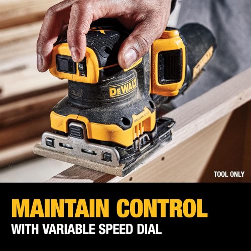  [아마존베스트]DEWALT 20V MAX XR Palm Sander, Sheet, Variable Speed, 1/4-Inch, Tool Only (DCW200B)