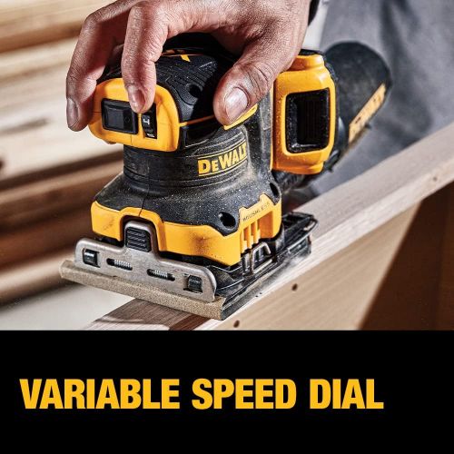  [아마존베스트]DEWALT 20V MAX XR Palm Sander, Sheet, Variable Speed, 5-Ah Battery, 1/4-Inch (DCW200P1)