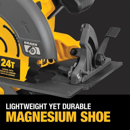  [아마존베스트]DEWALT FLEXVOLT 60V MAX Circular Saw with Brake, 7-1/4-Inch, Tool Only (DCS578B)