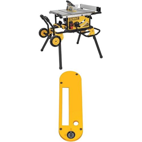  [아마존베스트]DEWALT DWE7491RS 10-Inch Jobsite Table Saw with 32-1/2-Inch Rip Capacity and Rolling Stand w/ DWE7402DI Dado Throatplate