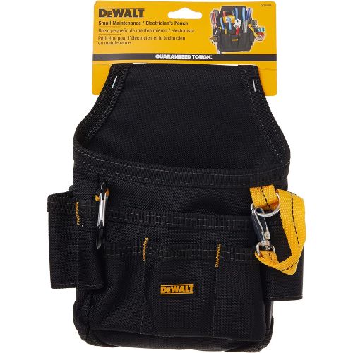  [아마존베스트]Custom Leathercraft DEWALT DG5103 Small Durable Maintenance and Electricians Pouch with Pockets for Tools, Flashlight, Keys