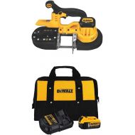 DEWALT DCS371B 20V MAX Lithium-Ion Band Saw Bare Tool with 5.0 Ah starter kit